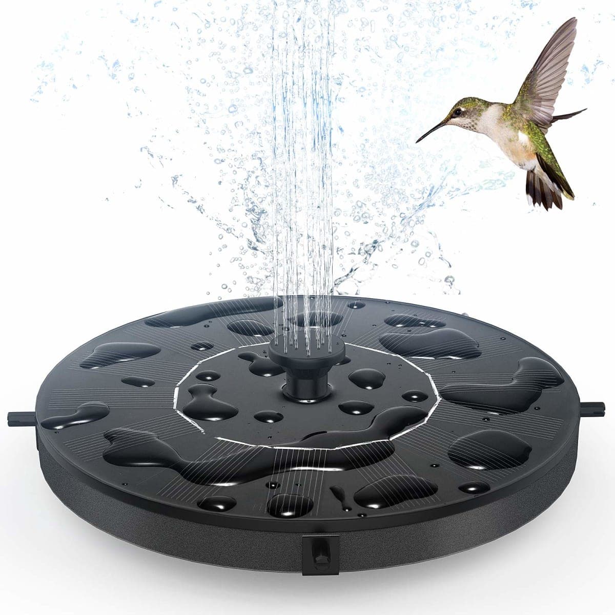 GOLDFLOWER Solar Fountain, Floating Solar Powered Water Fountain Pump for Bird Bath, Garden, Pond, Pool, Outdoor Fountain (1.4W)