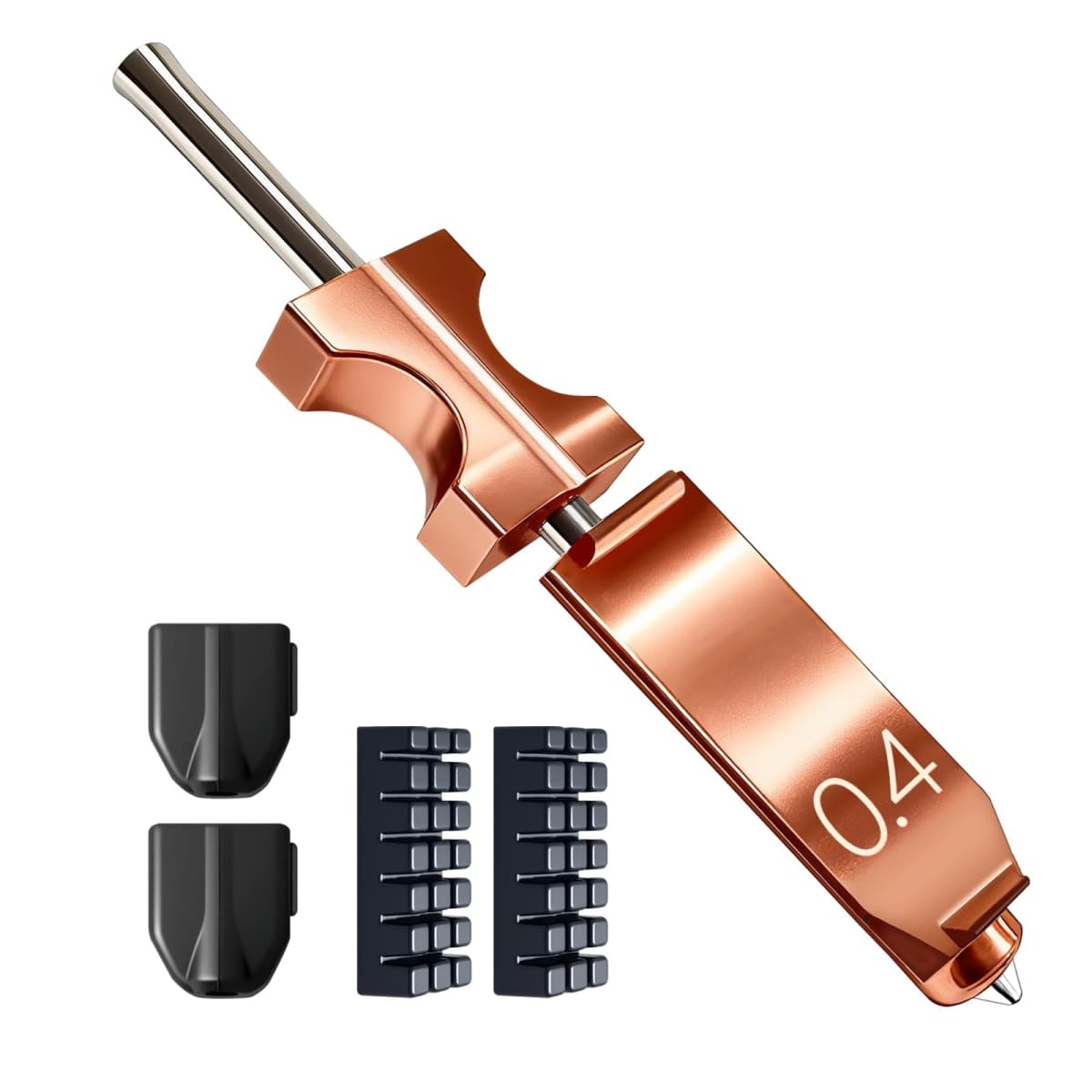 Upgraded 0.4MM Hotend Kit for Flashforge AD5X Quick Detachable Nozzle Extruder High Flow Fast Printing Nozzle with 2 Silicone Caps and 2 Nozzle Brushes 3D Printer Accessories