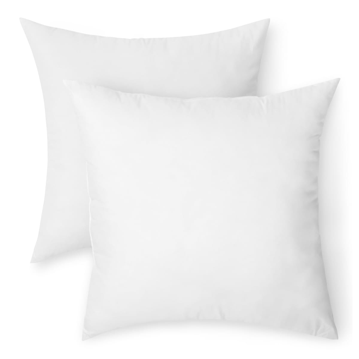 Amazon Basics Square Hypoallergenic Down Alternative Pillow Insert, Machine Washable, Softness and Support, 20 inch, 2-Pack
