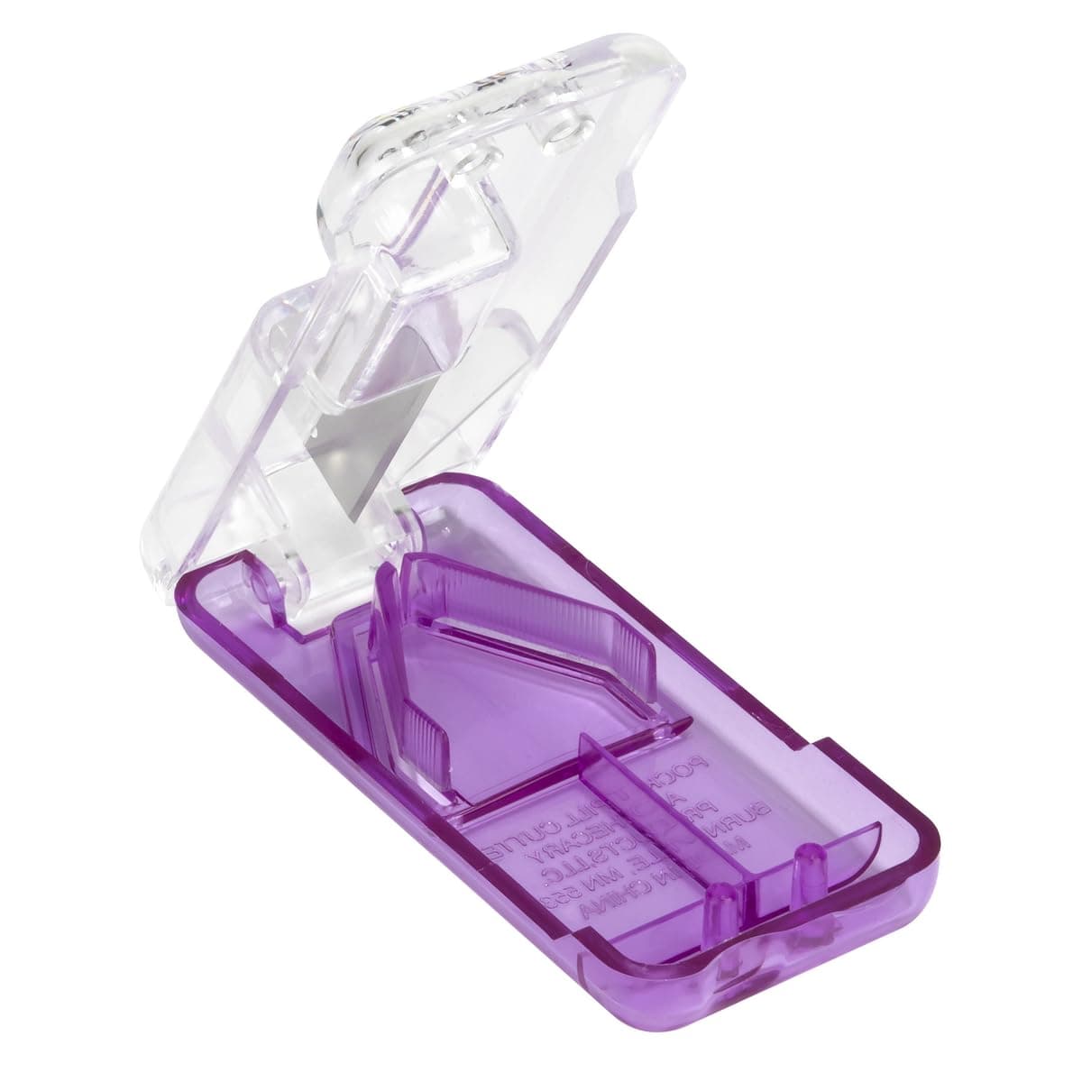 Ezy Dose Pill Cutter & Splitter, Built-in Pill Dispenser, Purple